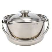 16cm Stainless Steel Hot Pot with Lid for Cooking Noodles, Soups, Stews, and Hot Pot Meals, and Easy to Clean