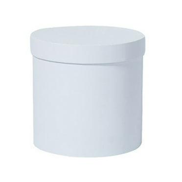 Eease 1pc Colorful Paper Round Flower Box for Home Office Party (White)