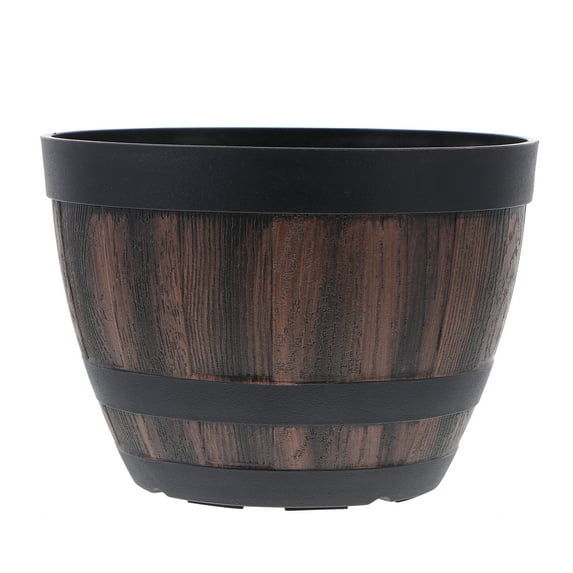 WRITWAA 1Pc Thickened Coffee Plastic Flowerpot Bucket for Durable Storage and Lotus Plant Display