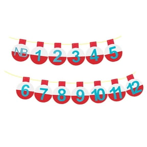 Fishing Theme 1st Birthday Monthly Photo Banner for 's First Year Celebration Party Decoration