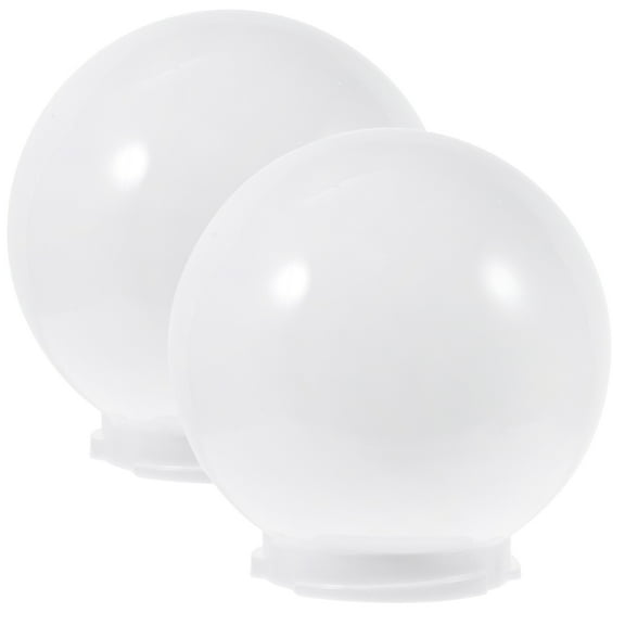Eease 2 Pcs Acrylic Lamp Post Globe for Outdoor Garden Light
