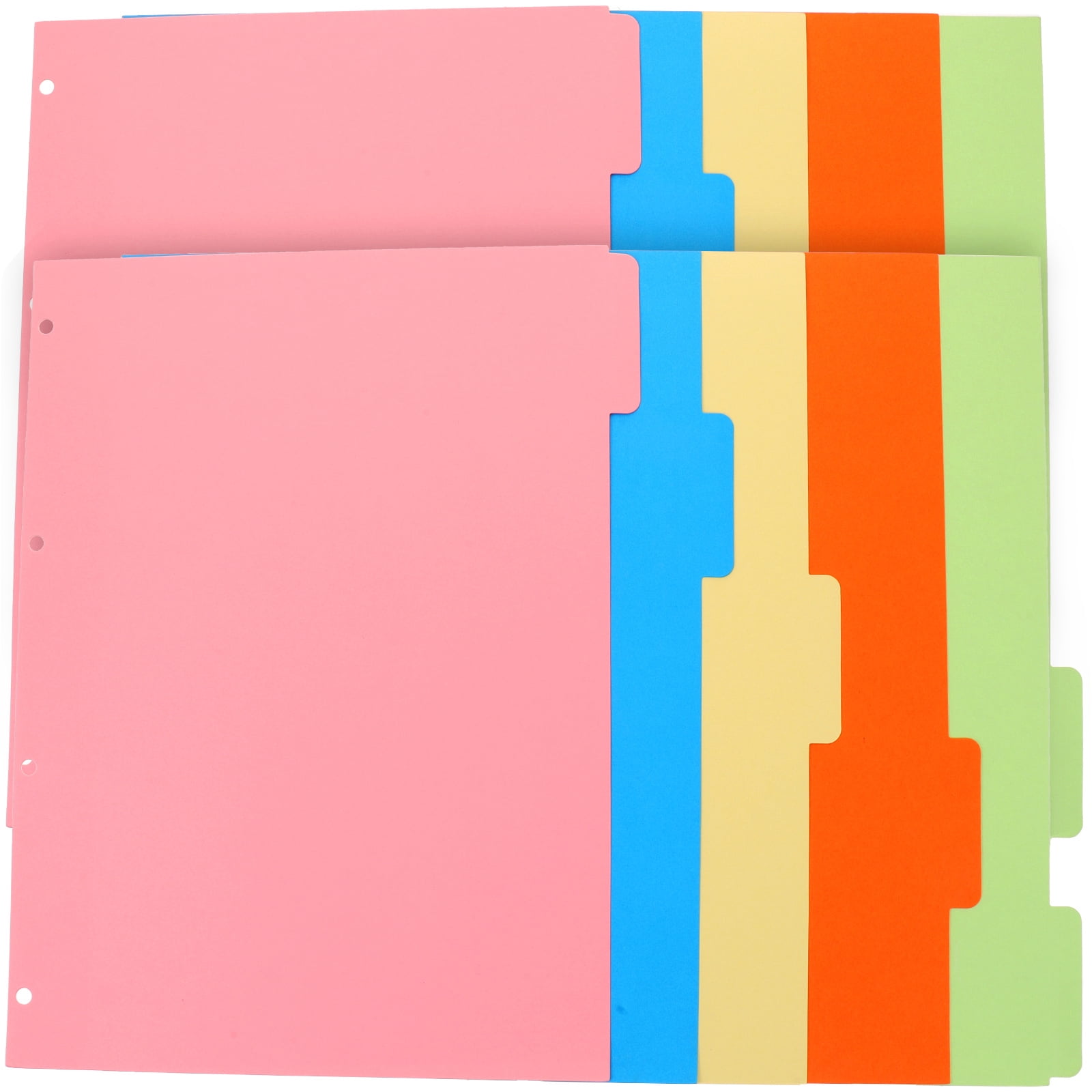 Eease 2 Plastic Colored Binder Dividers A4 Loose Leaf Tabs Assorted ...