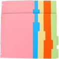 thumbnail image 1 of Eease 2 Plastic Colored Binder Dividers A4 Loose Leaf Tabs Assorted, 1 of 6