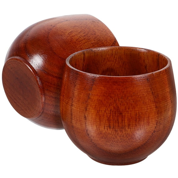 Eease 2 Wooden Sake Cups 50ml Japanese Style Vintage Drinking Cup