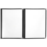 Eease 2 pcs Transparent Menu Cover PVC Binder Cover Durable Looseleaf Menu Folder