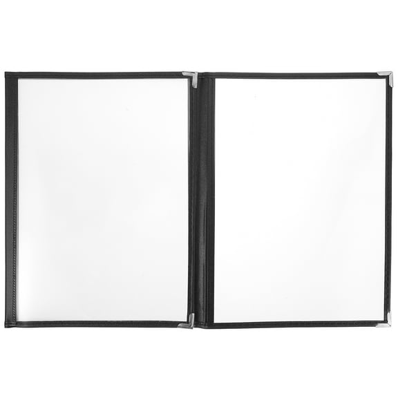 Eease 2 pcs Transparent Menu Cover PVC Binder Cover Durable Looseleaf Menu Folder