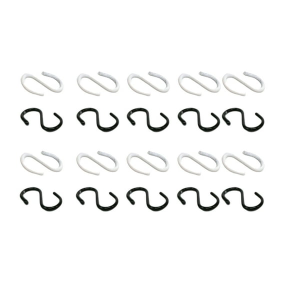 Eease 20 Furniture 1: 12 Miniature Hook Small Hook Fairy Accessories DIY Crafts Spire Door Playset for DIY ( Black White )