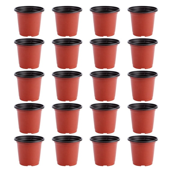 Eease 20 Plastic Nursery Pots for Plants, 4.3 Inch/11cm