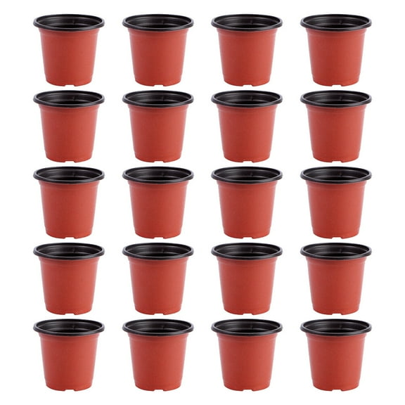 Eease 20 Plastic Nursery Pots for Plants, 4.3 Inch/11cm