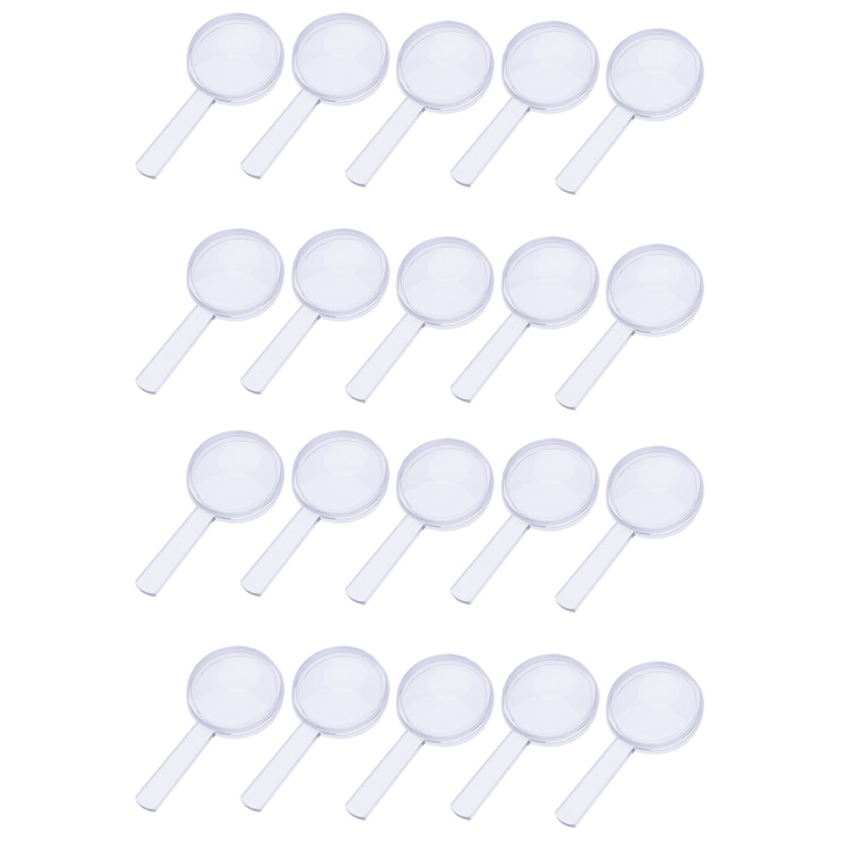 Eease 20 pcs 5X Plastic Magnifying Glasses Handheld Mini Magnifying Glass Portable Small Magnifiers for Kids