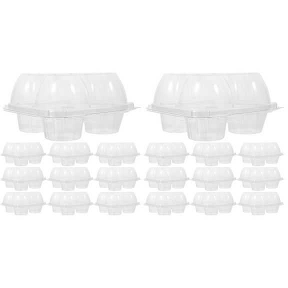 HEALEEP Cake Boxes Transparent Plastic For Bakers 20Pcs 7.1X6.7X3.7In