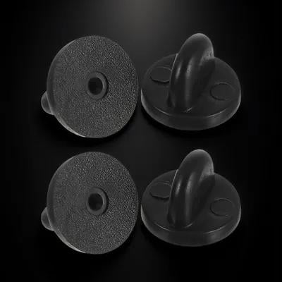 Eease 200 Rubber Pin Backs Butterfly Clutch Lapel Cap Keepers Black
