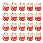 Eease 20pcs Maneki Neko Lucky Cat Charms for DIY Crafts & Jewelry Making