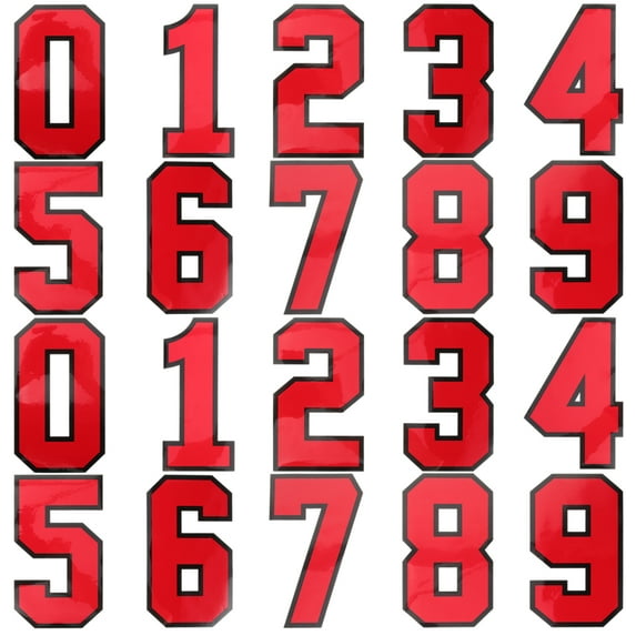 Eease 20pcs Number Iron On Patches 0-9 Embroidery Applique for DIY Clothes Jeans