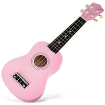 21" Black Soprano Ukulele for Kids - Full Basswood Instrument for Beginners