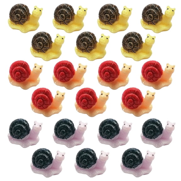 WRITWAA Resin Snail With Globe Small Spiral-Shelled Snail Purple 21Pcs Decorative Snail Statue