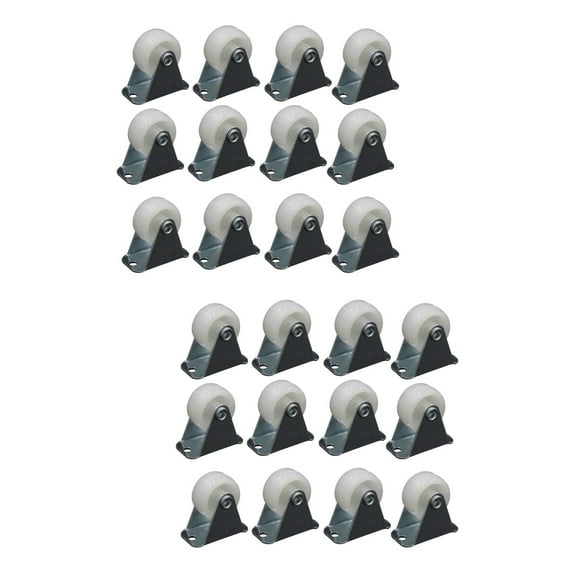 FUEENIRVA Furniture Caster Wheels Multi Heavy Duty PP Smooth Quiet Rolling 24Pcs