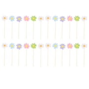 Eease 24pcs Daisy Party Picks Cupcake Toppers