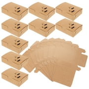 Eease 25pcs Kraft Brown Takeout Food Containers for Bakery Fast Food Packaging