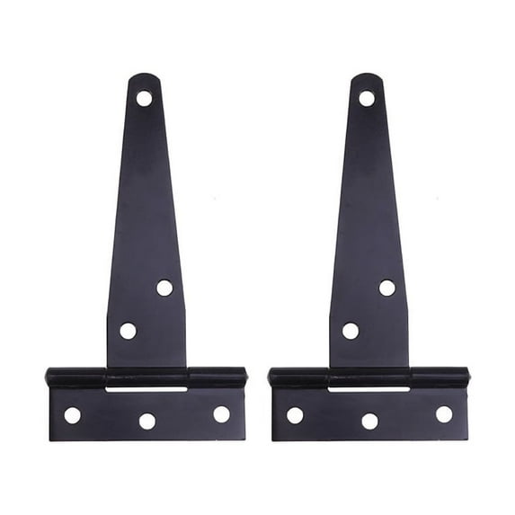 Eease 2PCS Black T Strap Hinges for Gates and Doors (3 Inch)