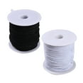 thumbnail image 1 of Eease 2PCS Flat Elastic Bands for DIY Craft Clothes (Black/White), 1 of 7
