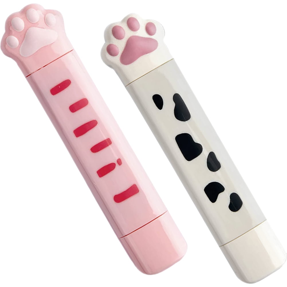 Eease 2Pcs Cat Paw Shaped Correction Tapes Portable WhiteOut Tapes