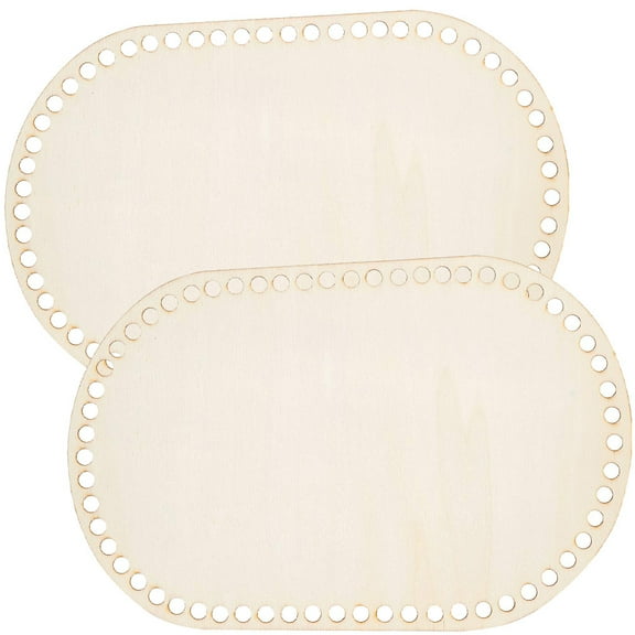 Eease 2Pcs Decorative Wooden Base Convenient Base Board Pad Bag Base Crochet Wooden Base