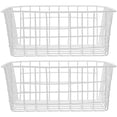 thumbnail image 1 of Eease 2Pcs Freezer Baskets Metal Wire Storage Basket Refrigerator Organizer Bins, 1 of 6