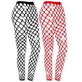 thumbnail image 1 of Eease 2Pcs Rhinestone  Stockings for Women - Red/Black, 1 of 4