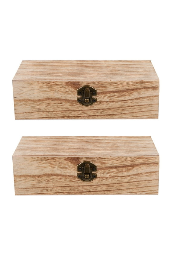 Large Wooden Jewelry Organizer Box with Lock - Unfinished Keepsake Chest Gift