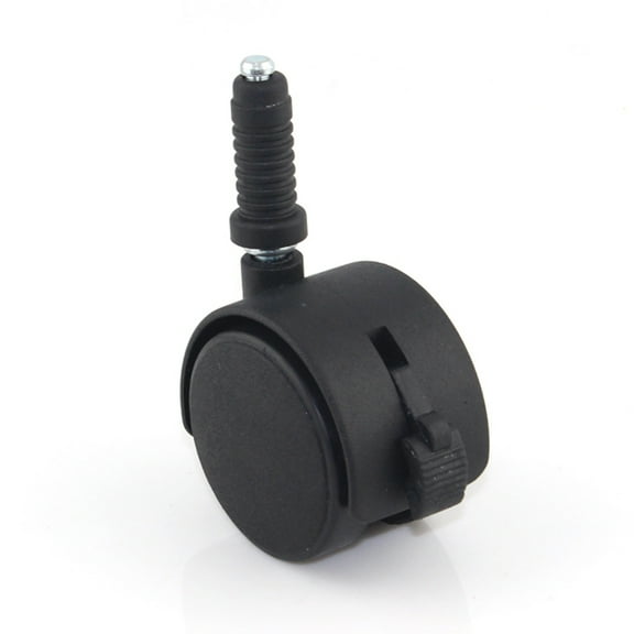 Eease 2Set 2Inch Durable Wheel Castors Furniture Rolling Castors With Brake Children Bed Universal Wheel with Stem Cover (Black)