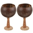 thumbnail image 1 of KALLORY High Footed Design Coconut Shell Home Use 2Pcs 5.89X3.73X3.73In, 1 of 10