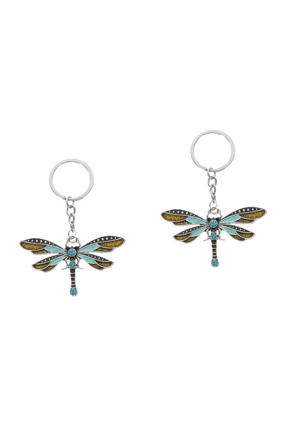 Green Dragonfly Key Chain for Decor and 2Pcs