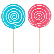Eease 2pcs Fake Lollipop Swirl Prop Candy Party Photo Props for Decoration