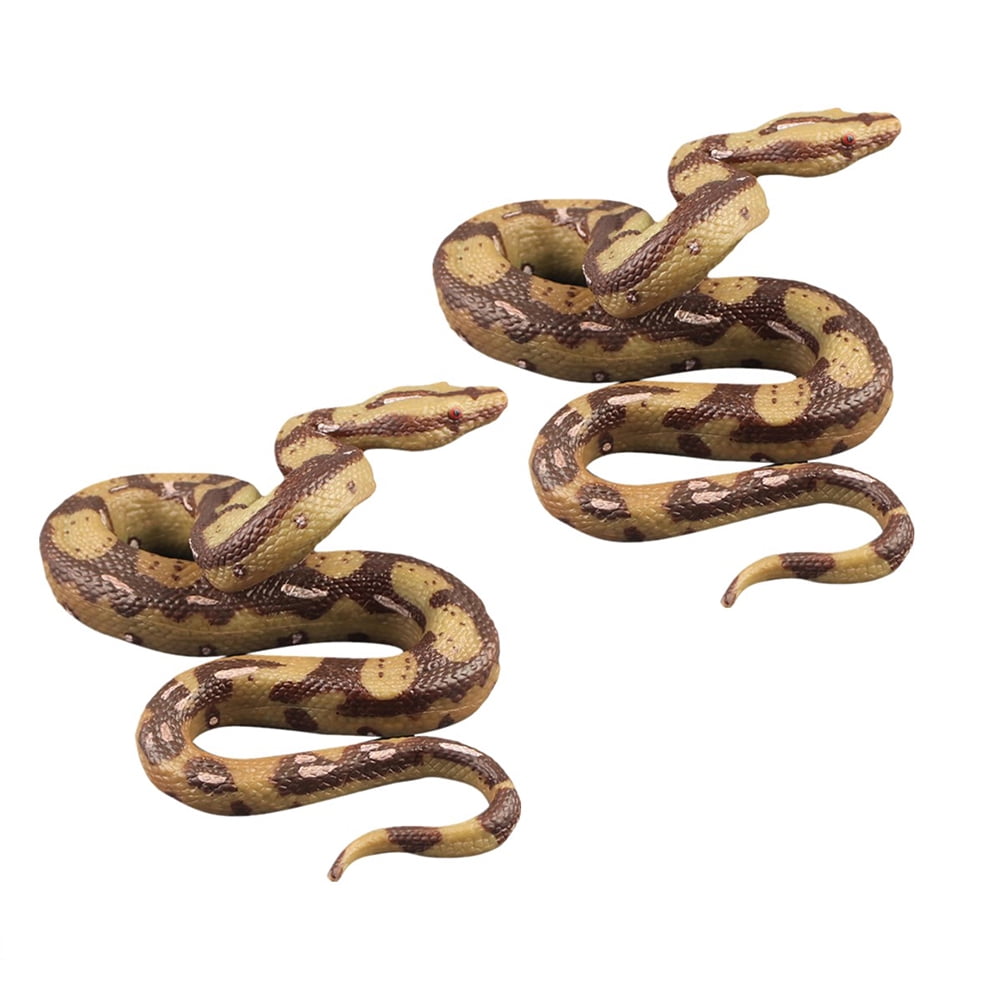 Eease 2pcs Halloween High Simulation Python Model Toy Scary Trick Prop ...