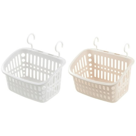 TAILTOSS Draining Basket for Bathroom White Plastic 2Pcs