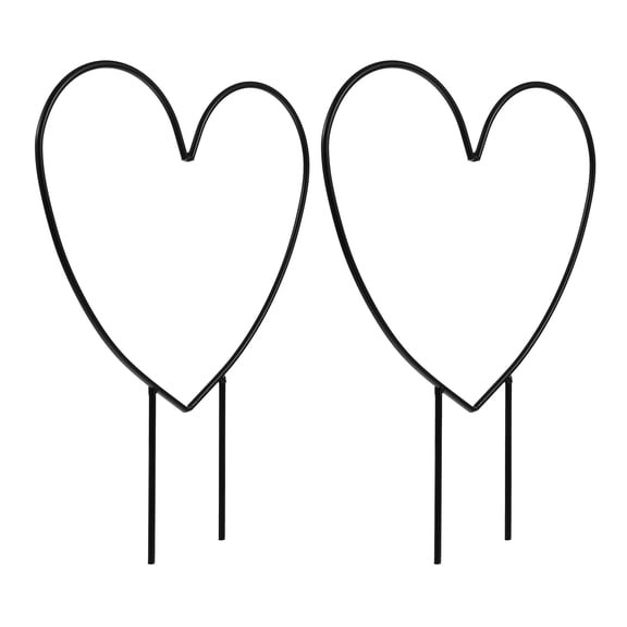 Eease 2pcs Iron Garden Trellis Heart Shaped Plant Climbing Support