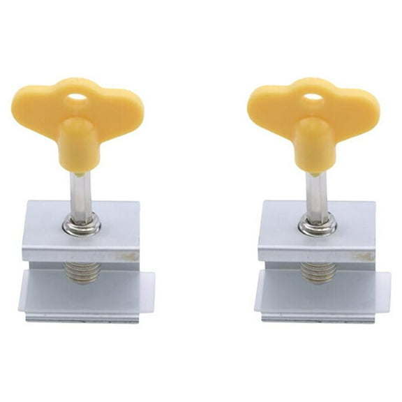 Eease 2pcs Plastic Child Window Safety Lock Guard Cabinet Door Safety Lock for Home Store Office (Plastic Key)