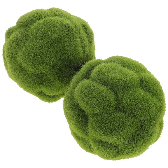 YULIJU 2pcs Preserved Moss Decorative Moss Balls Decor Balls Green Moss Decor Indoor Ornaments