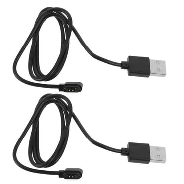 Eease 2pcs Smartwatch Charger Magnetic 2 Pin Cord Magnet Charger Cable Watch Accessory