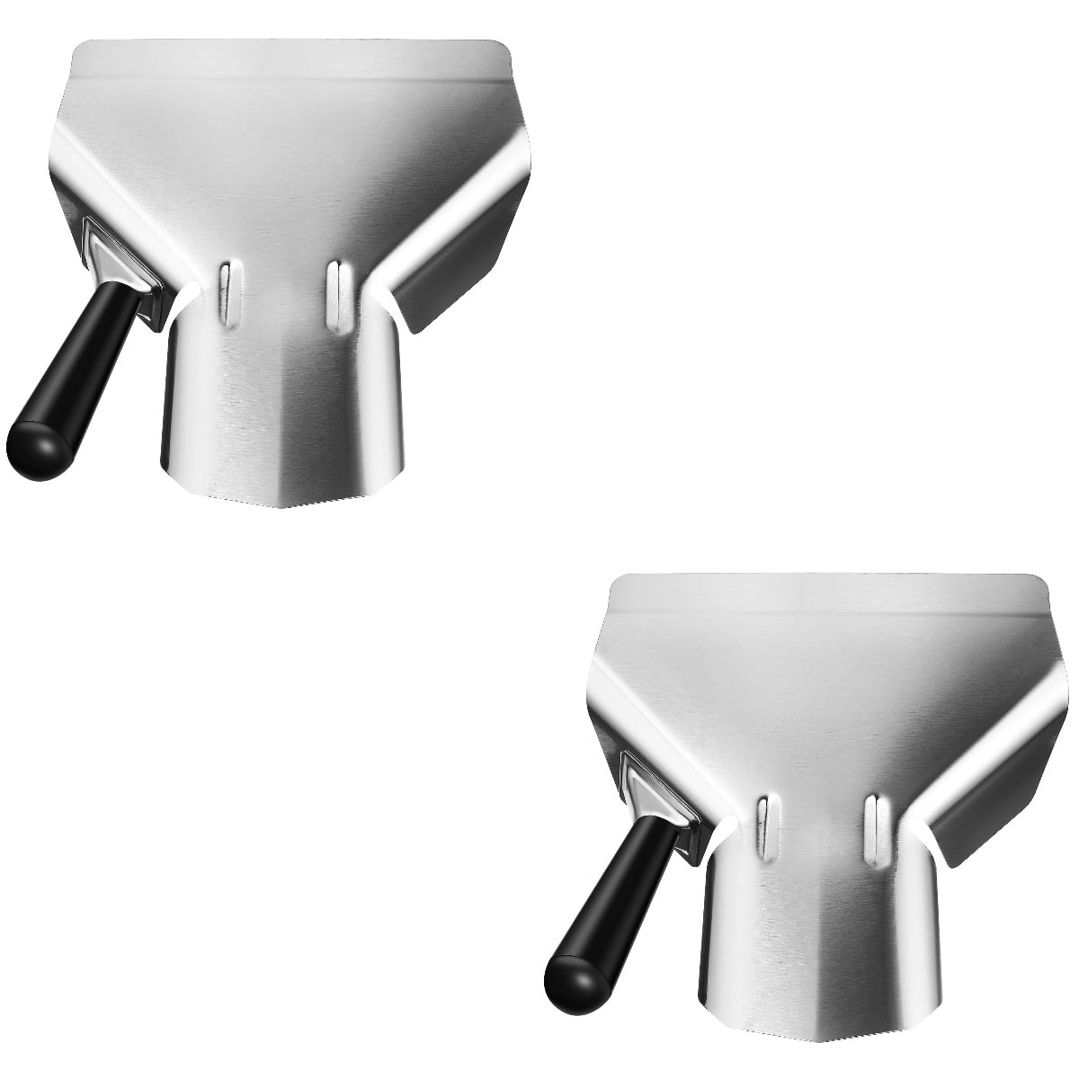 Eease 2pcs Stainless Steel Popcorn Scoop with Handle Quickly Fill Tool for Bags and Boxes