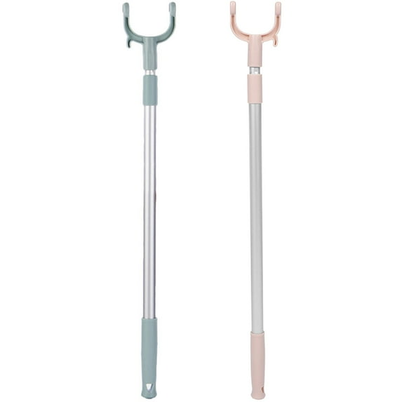 EXHUMKY Clothes Drying Pole Blue High Places 2Pcs 40.5In