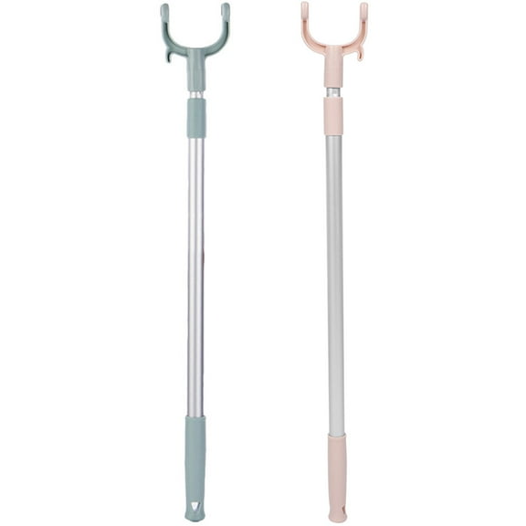 EXHUMKY Clothes Drying Pole Blue High Places 2Pcs 40.5In