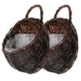 thumbnail image 1 of Eease 2pcs Woven Hanging Basket Wall Hanging Flower Baskets Weaving lants Basket for Home Garden, 1 of 5