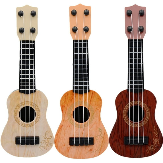 Eease 3 PCS Classical Ukulele Instrument with 4 Nylon Strings for Kids