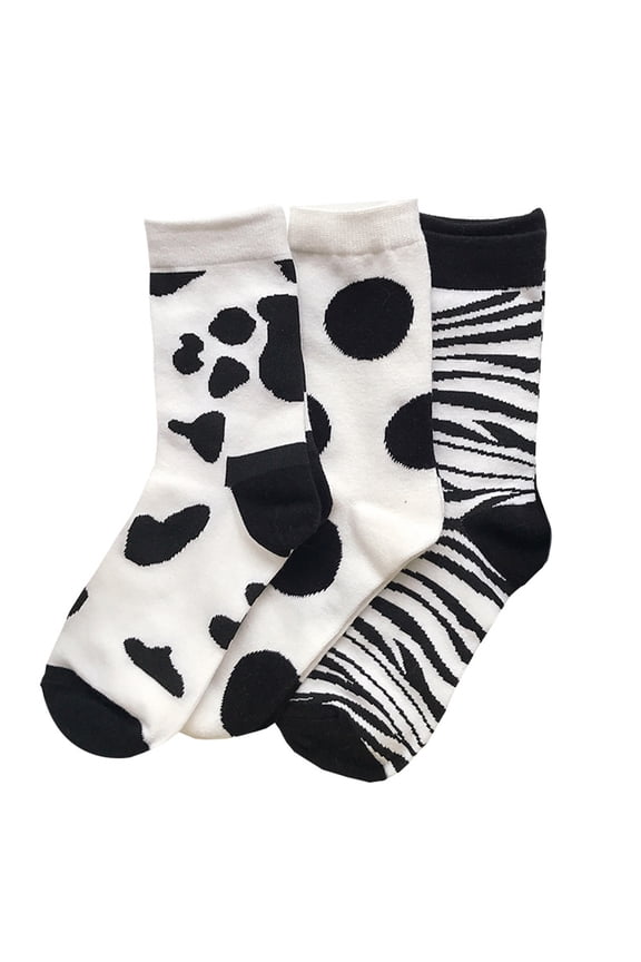3 Pairs Women's Funny Winter Wool Socks Cows Novelty Socks