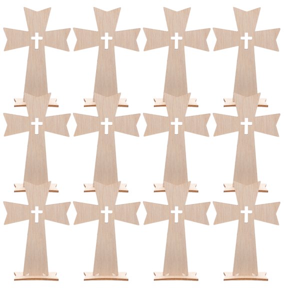 Eease 30pcs Blank Wood Cross Cutouts for DIY Crafts/Home Decor