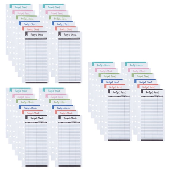 Eease 36pcs Budget Sheets Expense Tracker Hole Punched Budget Sheets Planner Sheets