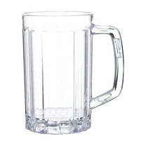 Eease 390ml Glass Beer Mug with Handle - Freezer Safe Drinking Cup for Home Bar
