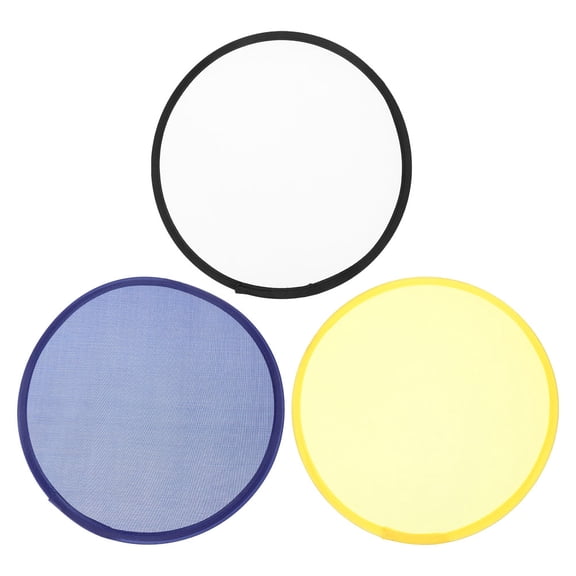 Eease 3Pcs Handheld Round Folding Fan Hand Fan Foldable Fan Portable Summer Folding Fan